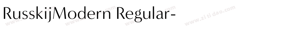 RusskijModern Regular字体转换